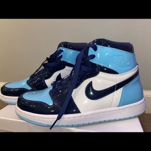 University Blue High Air Jordan 1s. Regular Size 7.5 in women.